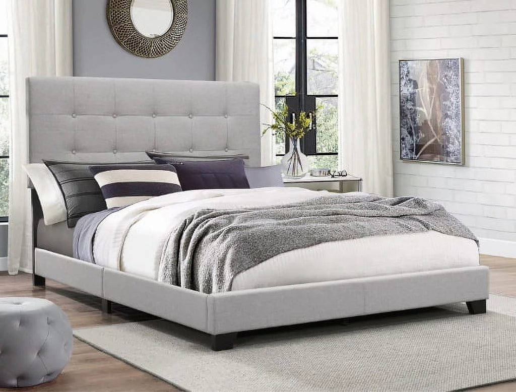 Gray Queen Panel Bed R786