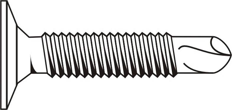 #10-24 x 1 1/2 Coarse Thread Self Drilling Screw Phillips Wafer Head Black Zinc Plated Pk 1000 U181
